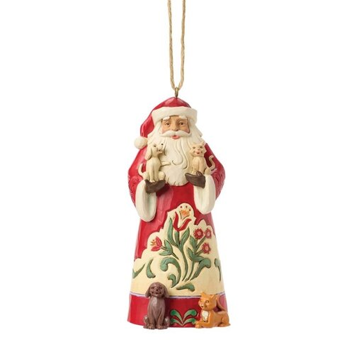 Santa with Pets Hanging Ornament (PRE-ORDER) - Heartwood Creek  Santa with Pets Hanging Ornament (PRE-ORDER) - Heartwood Creek