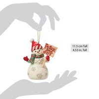 Heartwood Creek - Snowman with Peace & Joy Sign Hanging Ornament