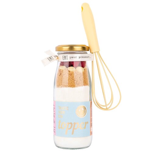 Bakflesje - Taartje voor een topper - met garde - Geven is leuker 