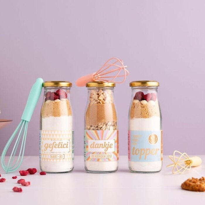 Geven is leuker - Bakflesje - Dankje de koek koek(jes) - met garde