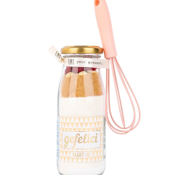 Geven is leuker - Bakflesje - Gefelicitaart(je) - met garde