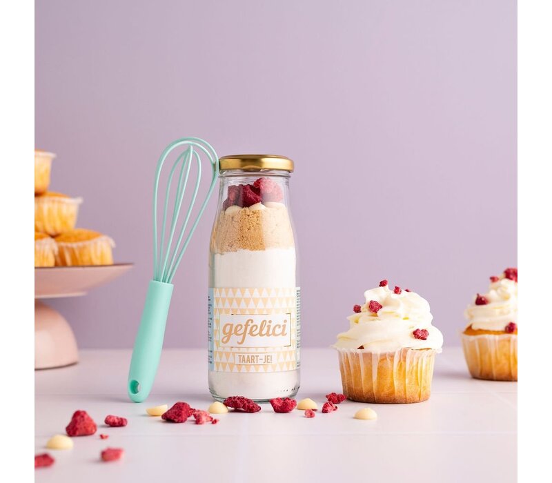 Geven is leuker - Bakflesje - Gefelicitaart(je) - met garde