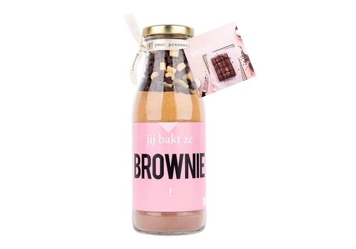 Geven is leuker Bakfles - Jij bakt ze brownie! - Geven is leuker