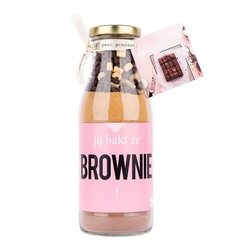 Bakfles - Jij bakt ze brownie! - Geven is leuker 