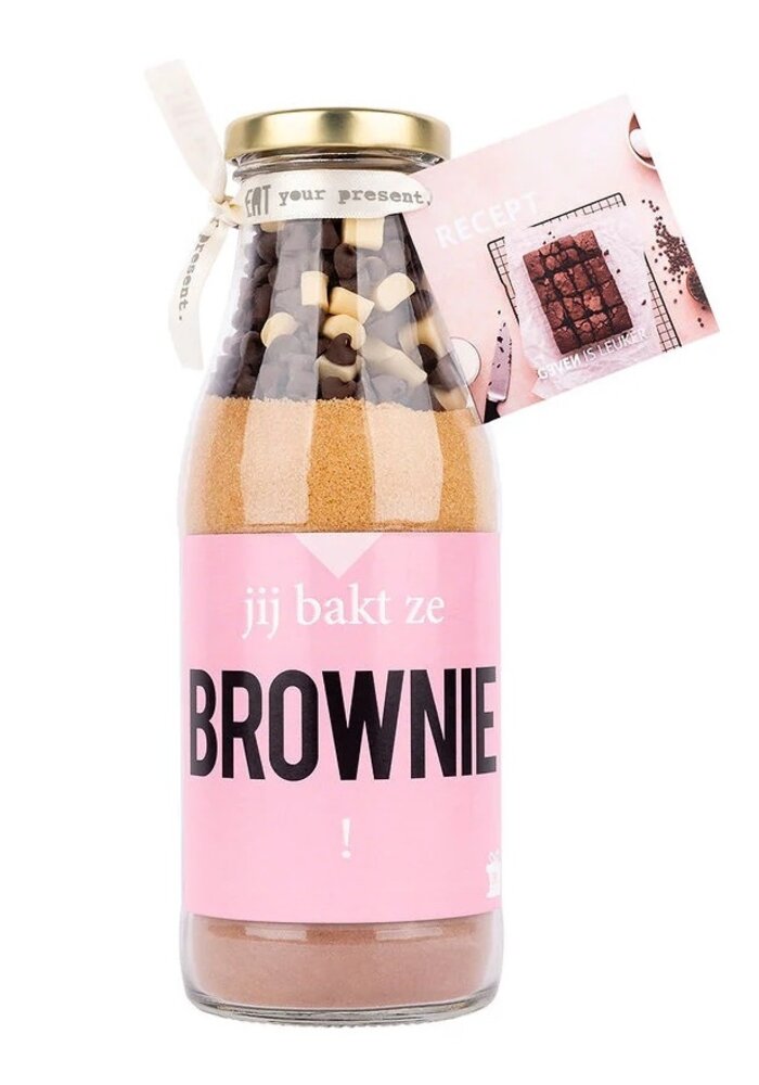 Geven is leuker - Bakfles - Jij bakt ze brownie!