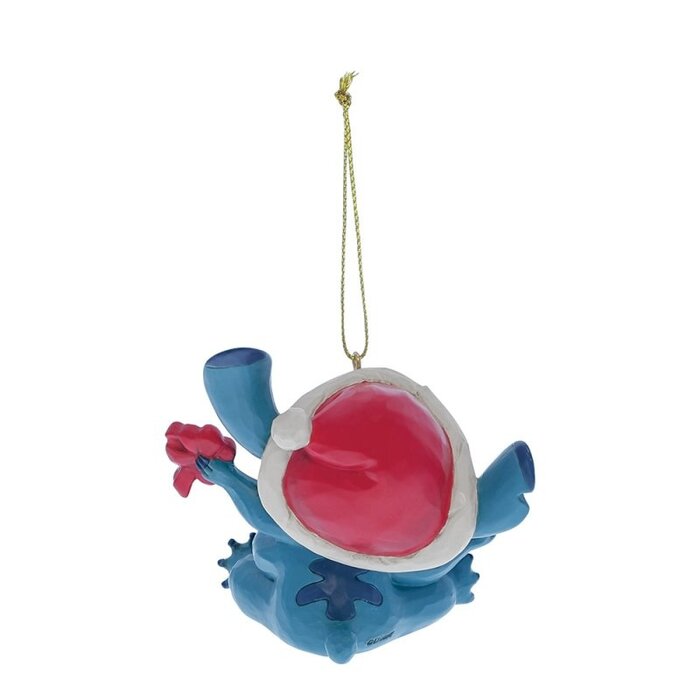 Disney Traditions - Stitch Unwrapping Christmas Gift Hanging Ornament