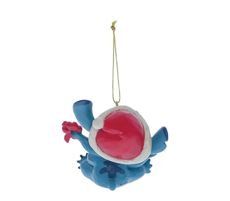 Disney Traditions - Stitch Unwrapping Christmas Gift Hanging Ornament