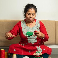 Sjaal met een Verhaal - Decoratie Muis Kerstelf