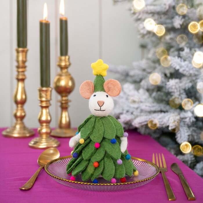 Sjaal met een Verhaal - Decoratie Muis Kerstboom