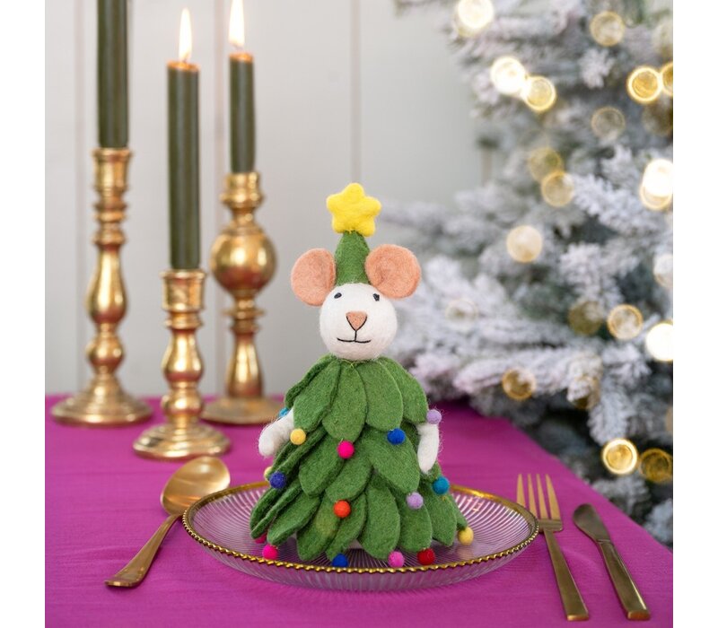 Sjaal met een Verhaal - Decoratie Muis Kerstboom