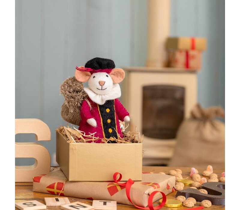 Sjaal met een Verhaal - Decoratie Muis Pietermuis Cyclaam