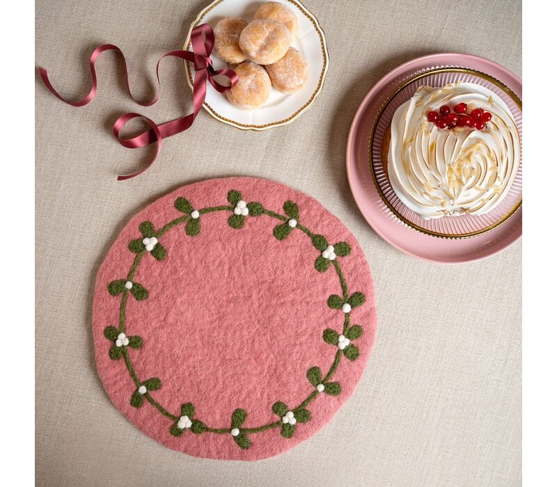 Sjaal met Verhaal - Onderzetter 35 cm Mistletoe Dreams