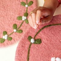 Sjaal met Verhaal - Onderzetter 35 cm Mistletoe Dreams