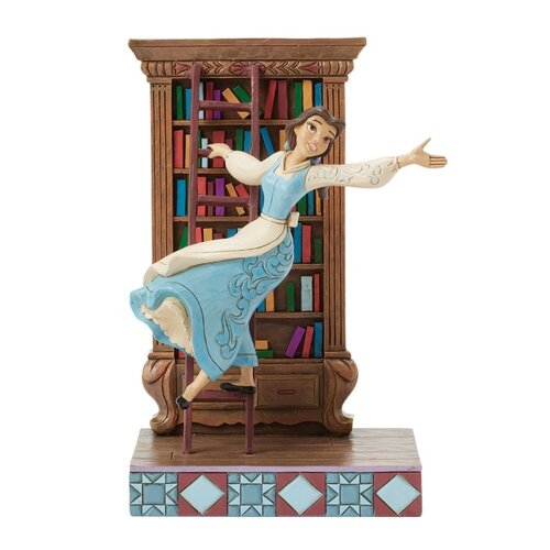 A World of Books (Belle on Bookcase) - Disney Traditions 