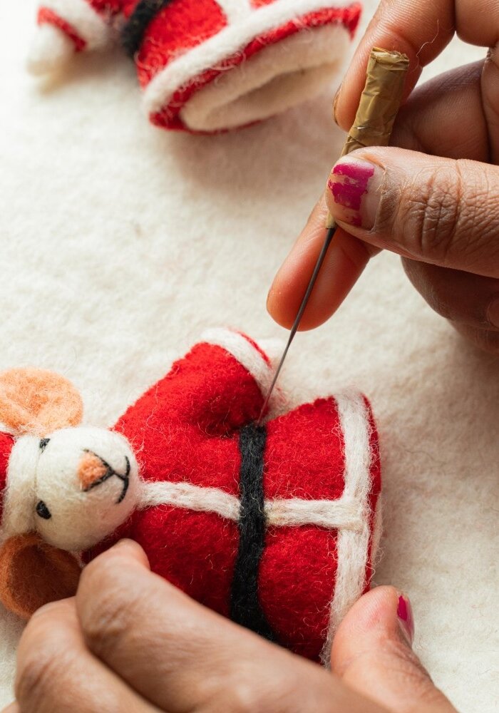 Sjaal met een Verhaal - Hanger Muis Kerstmuis