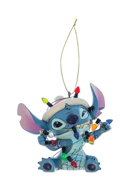 Disney Traditions Stitch Wrapped in Christmas Lights Hanging Ornament - Disney Traditions