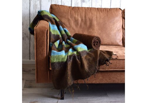 Sjaal met Verhaal Plaid Blauw Bruin Groen - Sjaal met Verhaal