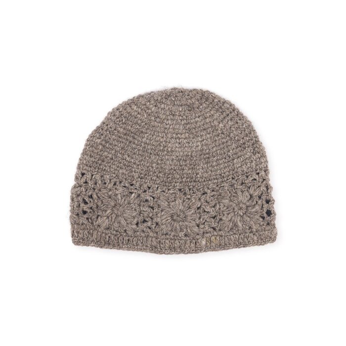 Sjaal met Verhaal - Muts Granny Square Taupe