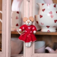 Sjaal met Verhaal - Hanger Muis Sweetheart Rood