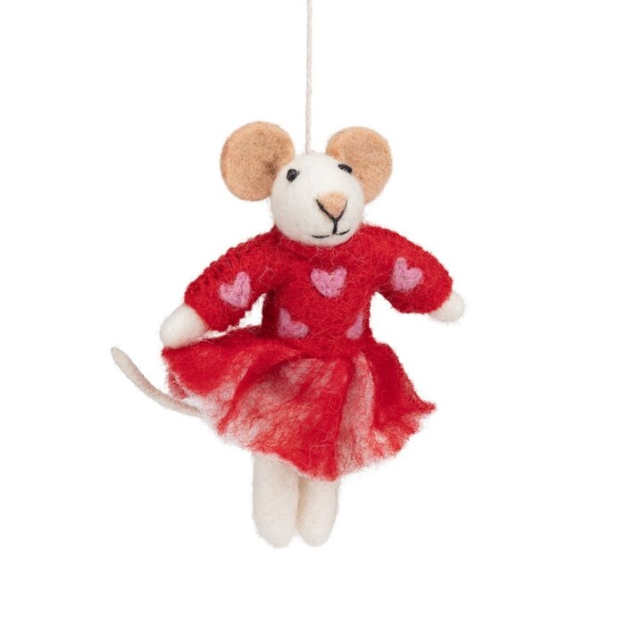 Sjaal met Verhaal - Hanger Muis Sweetheart Rood