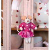 Sjaal met Verhaal - Hanger Muis Sweetheart Fuchsia