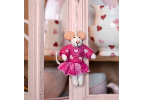 Sjaal met Verhaal Hanger Muis Sweetheart Fuchsia - Sjaal met Verhaal