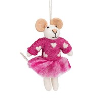 Sjaal met Verhaal - Hanger Muis Sweetheart Fuchsia