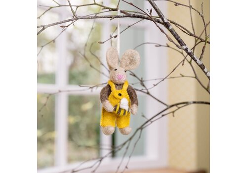 Sjaal met Verhaal Hanger Haas Imker met Bijtje - Sjaal met Verhaal