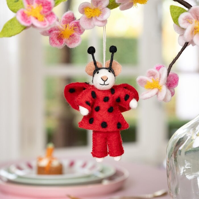 Sjaal met Verhaal - Hanger Muis Lieveheersbeestje