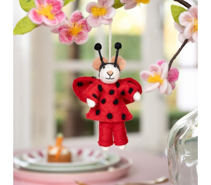 Sjaal met Verhaal - Hanger Muis Lieveheersbeestje