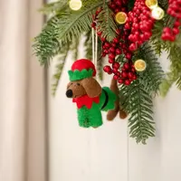 Sjaal met Verhaal - Hanger Teckel Kerstelf