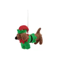 Sjaal met Verhaal - Hanger Teckel Kerstelf