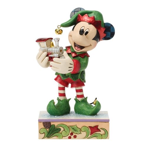Elf on Track (Mickey Elf with Train PRE-ORDER) - Disney Traditions 