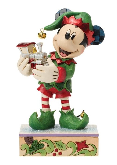 Disney Traditions Elf on Track (Mickey Elf with Train PRE-ORDER) - Disney Traditions