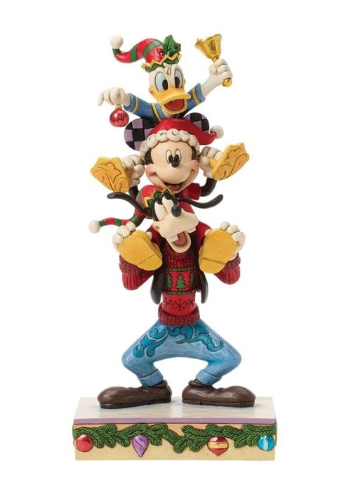 Disney Traditions A Holiday Pile Up (Mickey, Donald and Goofy Stacked PRE-ORDER) - Disney Traditions