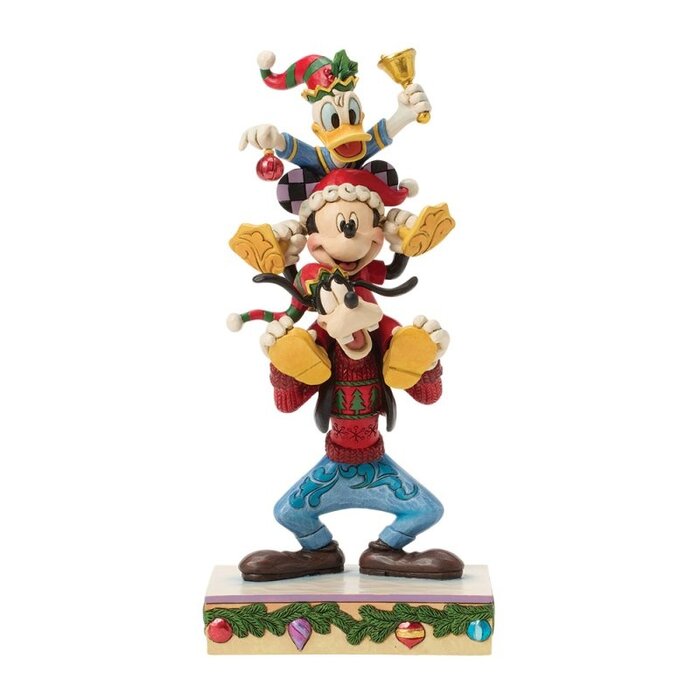 Disney Traditions - A Holiday Pile Up (Mickey, Donald and Goofy Stacked PRE-ORDER)