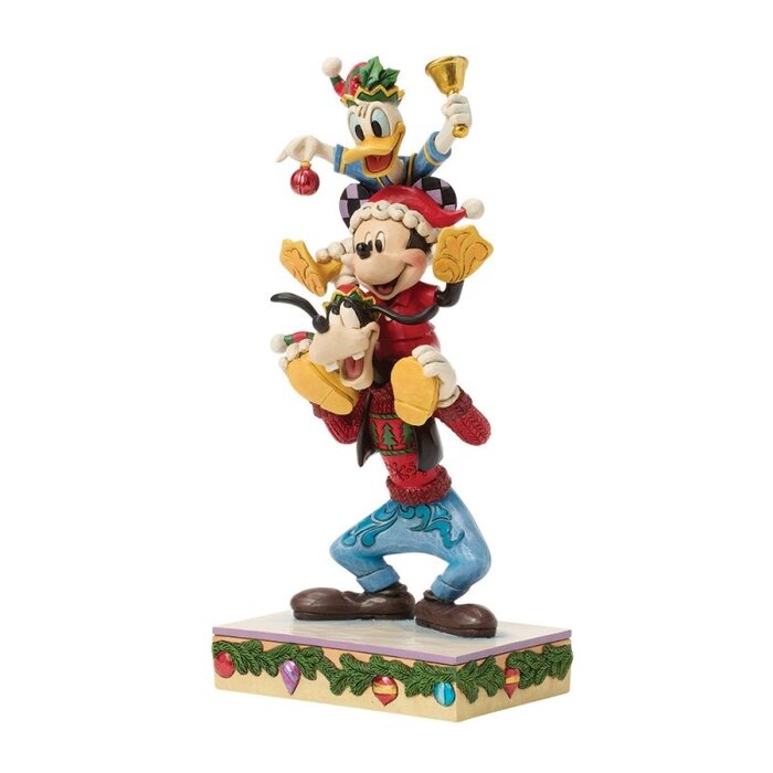 Disney Traditions - A Holiday Pile Up (Mickey, Donald and Goofy Stacked PRE-ORDER)
