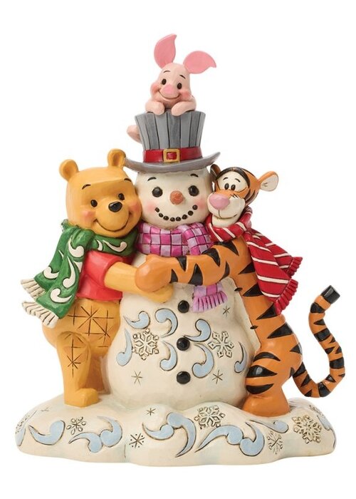 Disney Traditions A Chilly Creation (Pooh and Friends Hugging Snowman PRE-ORDER) - Disney Traditions