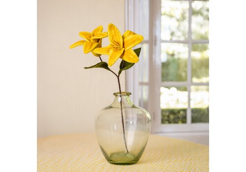 Sjaal met Verhaal Bloem: Tak: Lelie Geel - Sjaal met een Verhaal