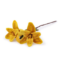 Sjaal met een Verhaal - Bloem: Tak: Lelie Geel