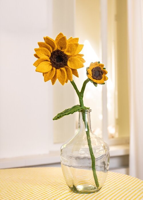 Sjaal met Verhaal Bloem: Zonnebloem - Sjaal met een Verhaal