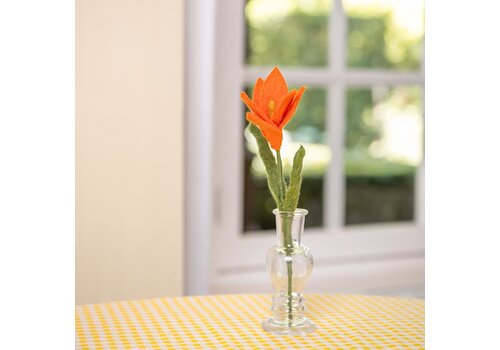 Sjaal met Verhaal Krokus Oranje - Sjaal met een Verhaal