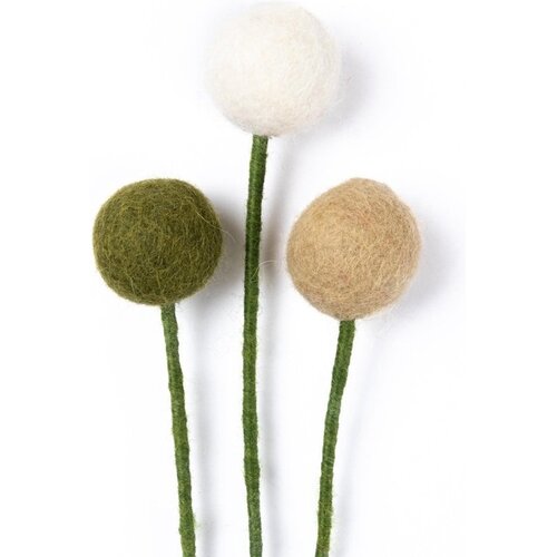 Craspedia's Mistletoe (3 stuks) - Sjaal met Verhaal 