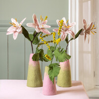 Sjaal met Verhaal - Vaas Roze-Groen medium