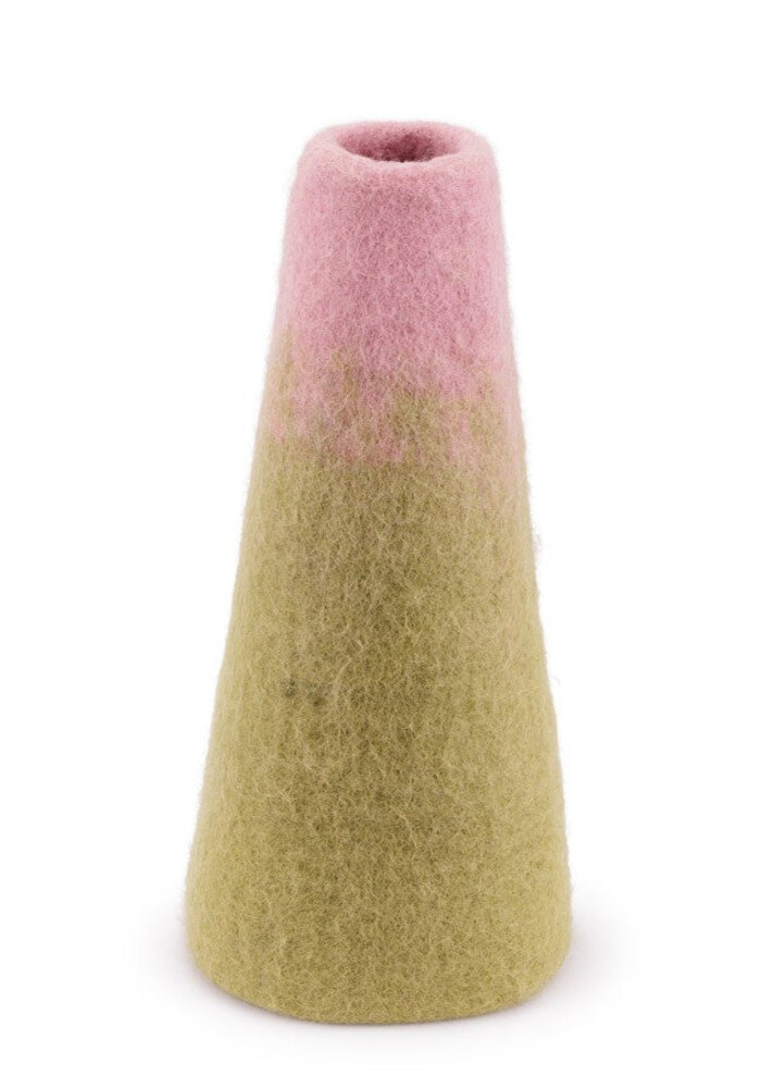 Sjaal met Verhaal - Vaas Roze-Groen medium