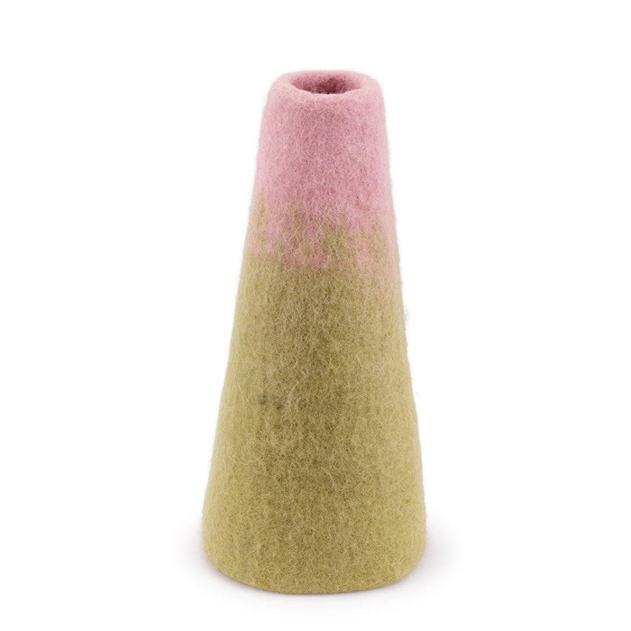 Sjaal met Verhaal - Vaas Roze-Groen medium