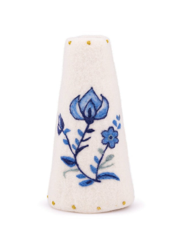 Sjaal met Verhaal - Vaas Delfts Blauw met Tulp Medium