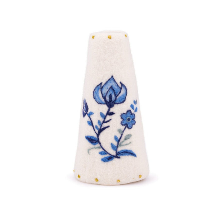 Sjaal met Verhaal - Vaas Delfts Blauw met Tulp Medium