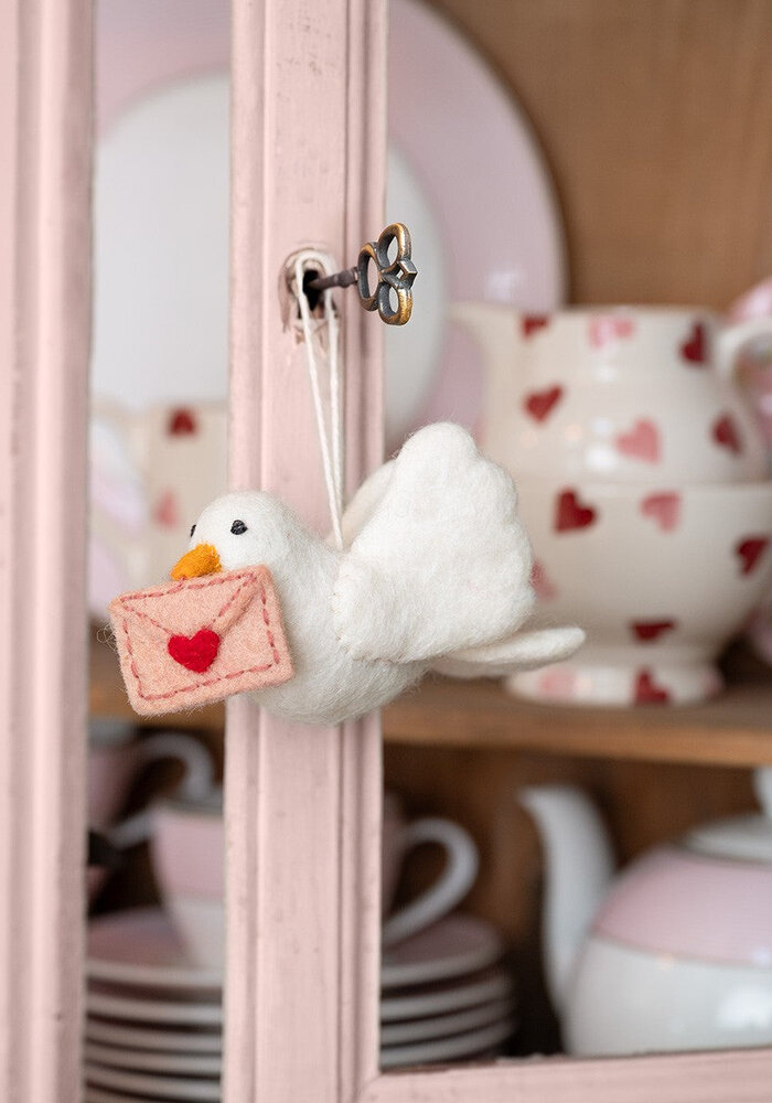 Sjaal met Verhaal - Hanger Duif Love is in the Air