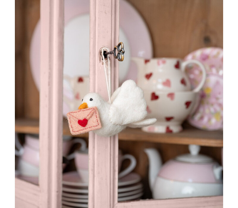 Sjaal met Verhaal - Hanger Duif Love is in the Air